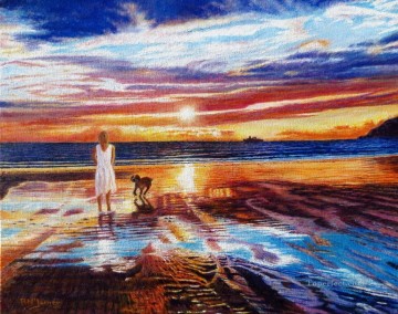 Sunset Farewell Oil Paintings